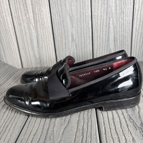 Salvatore Ferragamo Made in Italy Patent Grosgrain Vamp Formal Loafer 9.5 D main image 9